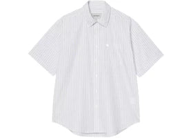 Carhartt WIP Short Sleeves Keene Stripe Shirt White - vue 360