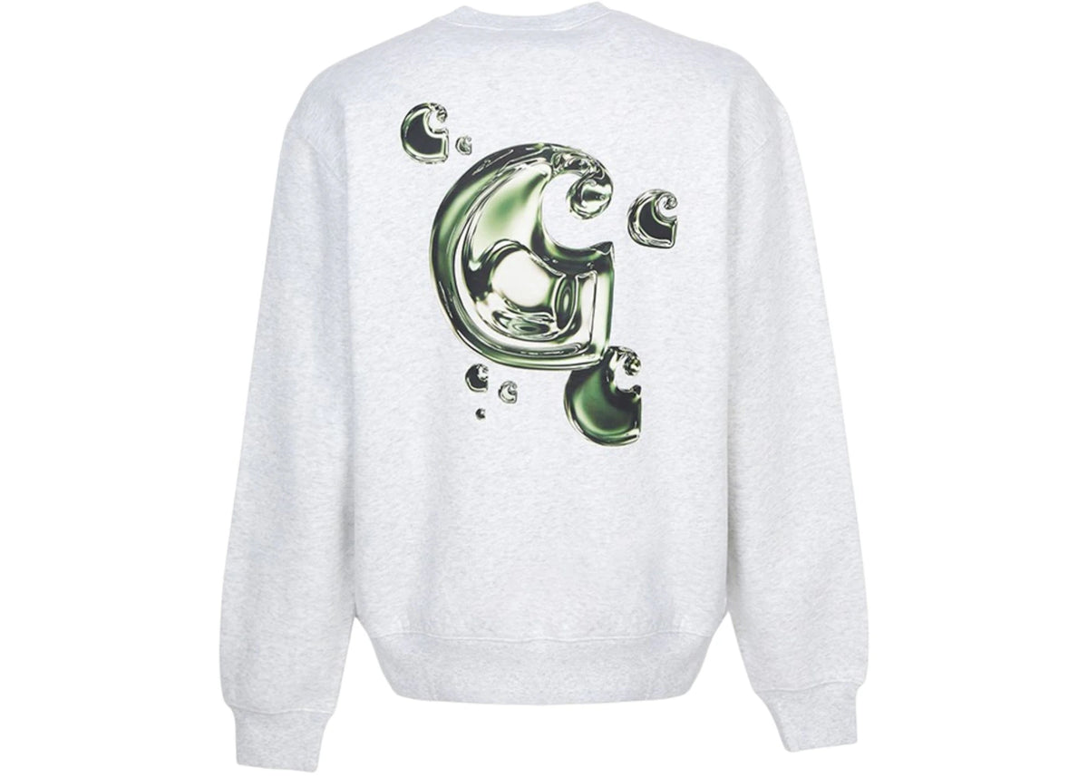 Carhartt WIP Solar Chrome Fleece Sweatshirt  Gray - vue secondaire B