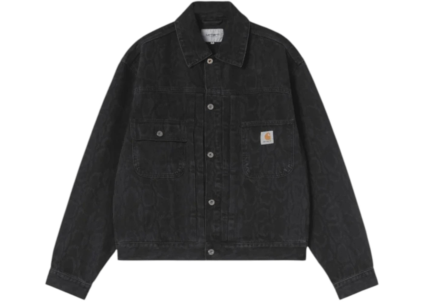 Carhartt WIP Belmar Denim Jacket Black Snake Camo (Heavy Stone Wash) - vue secondaire A