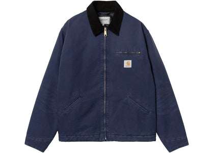 Carhartt WIP OG Detroit Aged Canvas Jacket Air Force Blue/Black - apparel view 2