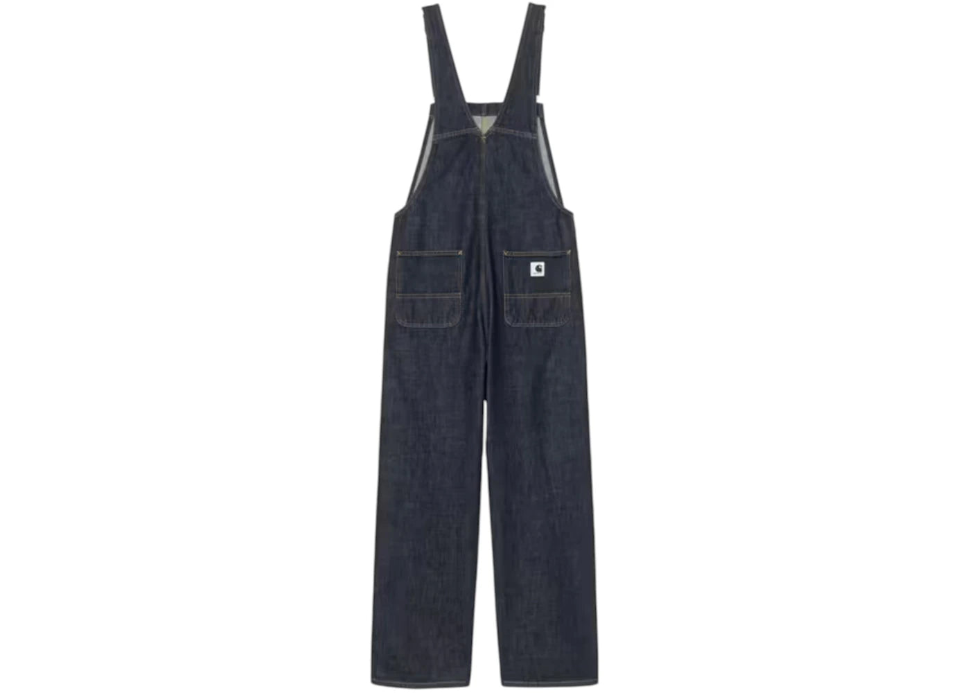 Carhartt WIP Women's Bib Straight Overall Rinsed Blue - vue secondaire B
