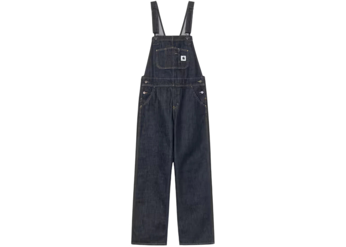 Carhartt WIP Women's Bib Straight Overall Rinsed Blue - vue secondaire B