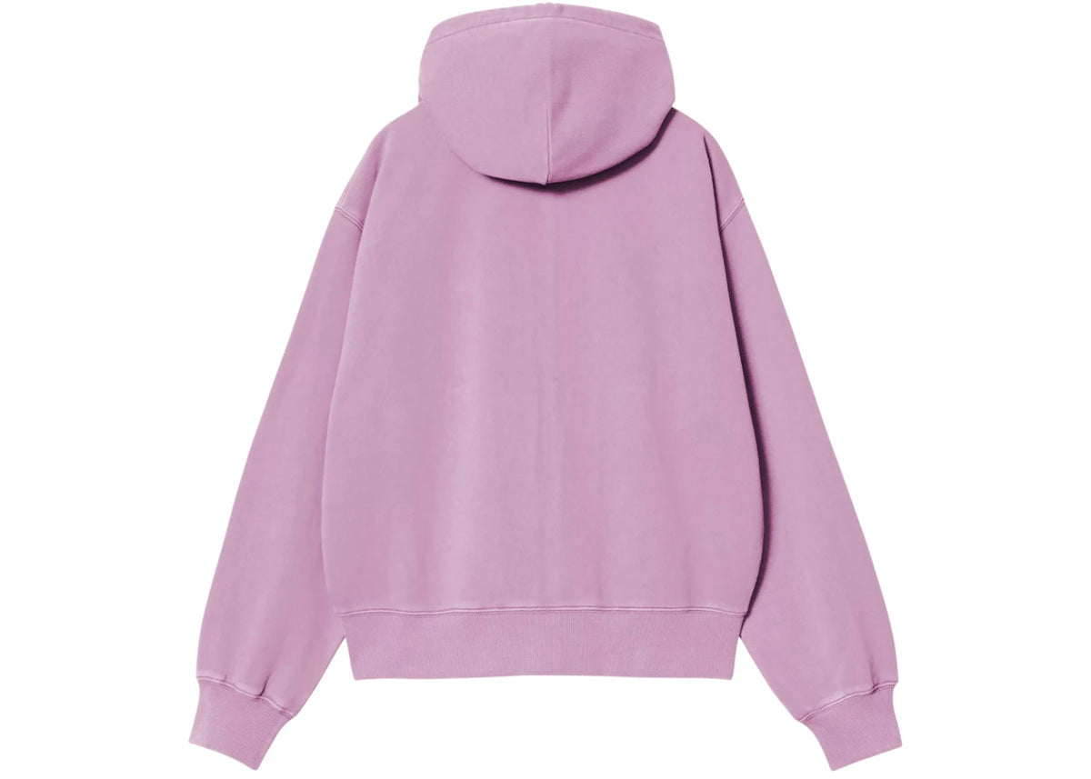Carhartt WIP Women's Hooded Nelson Jacket Gentle Purple Garment Dyed - vue secondaire B