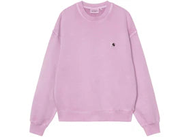 Carhartt WIP Women's Nelson Sweat Gentle Purple Garment Dyed - vue 360