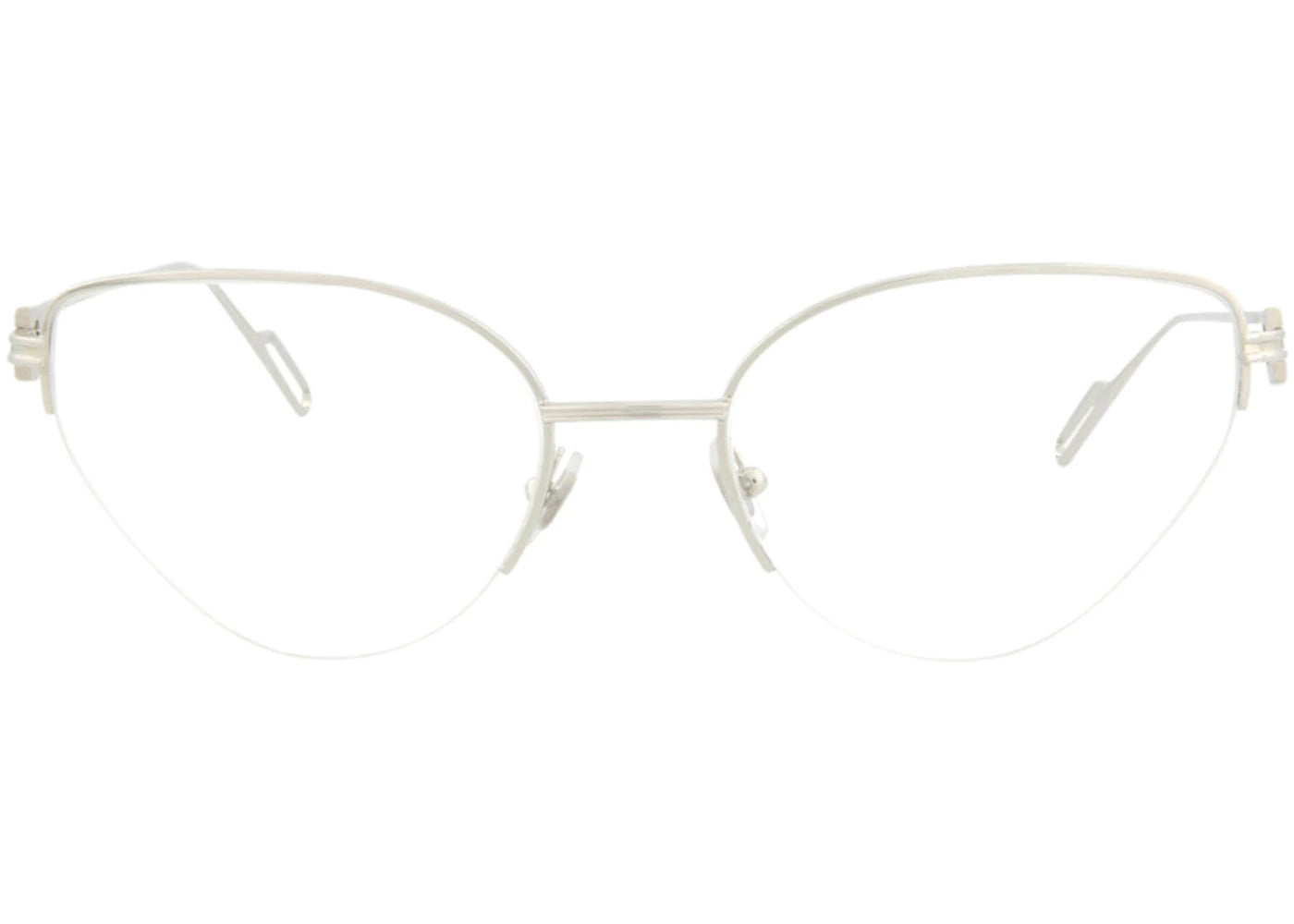 Cartier Cat Eye Eyeglasses Silver/Silver/Transparent (CT0157O-30003067-003) - vue secondaire A