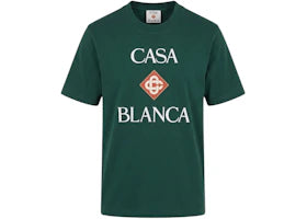 Casablanca Classic Casablanca Stacked Logo Tee Green