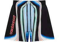 Casablanca Graphic Mountain Silk Shorts Multi