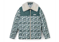 Casablanca Heart Monogram Puffer Jacket White/Green