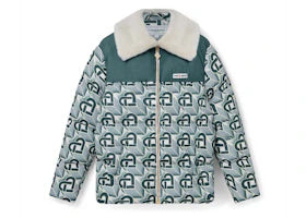 Casablanca Heart Monogram Puffer Jacket White/Green