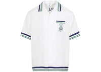 Casablanca Hotel Emblem Cuban Collar SS Shirt White