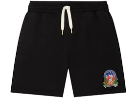 Casablanca L'Arche Du Desert Embroidered Sweatshorts Black - authentic Casablanca apparel