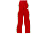 Casablanca Laurel Velour Track Pants Red