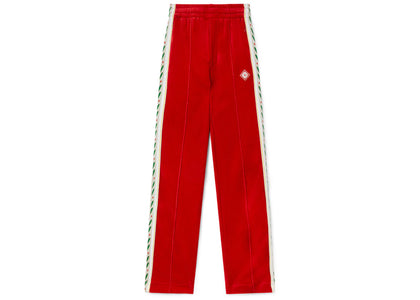 Casablanca Laurel Velour Track Pants Red - apparel view 2