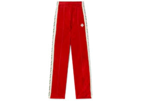 Casablanca Laurel Velour Track Pants Red