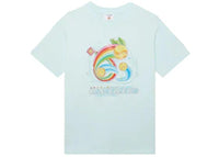 Casablanca Manga Tennix Ball Printed T-shirt Pale Blue