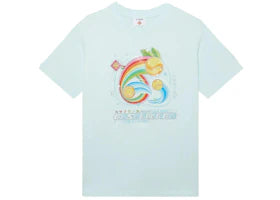 Casablanca Manga Tennix Ball Printed T-shirt Pale Blue