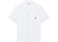 Casablanca Monogram Towelling Short Sleeve Shirt White