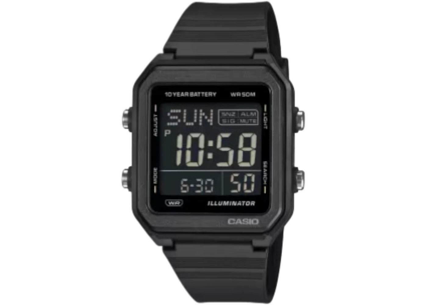Casio Illuminator W-221H-1B - vue 360