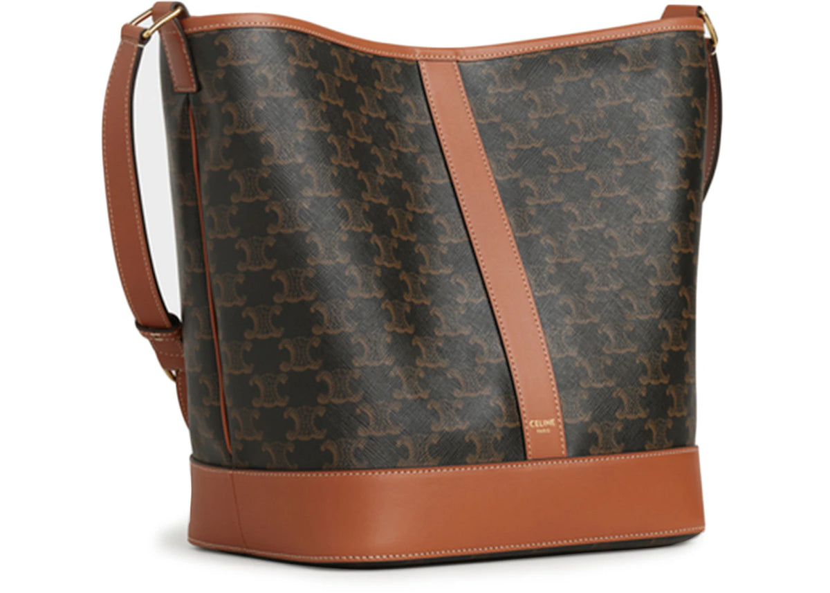 Celine Bucket Bag Medium Triomphe Tan - vue secondaire A