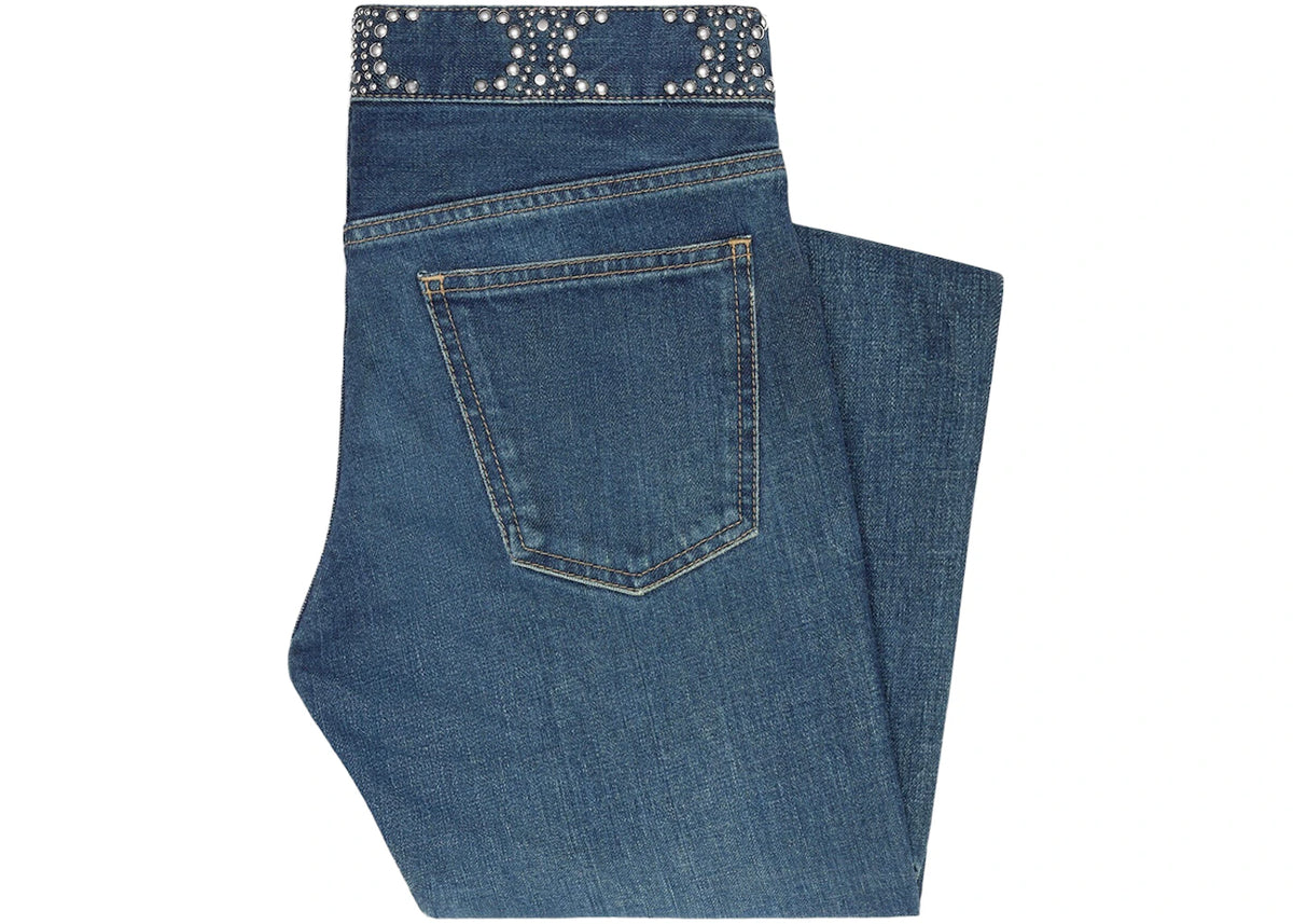 Celine Clean Dark Union Wash Denim Neo Skinny Jeans Clean Dark Union Wash - vue secondaire B