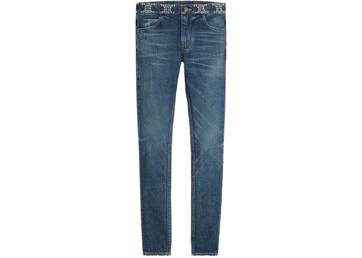 Celine Clean Dark Union Wash Denim Neo Skinny Jeans Clean Dark Union Wash - vue secondaire A