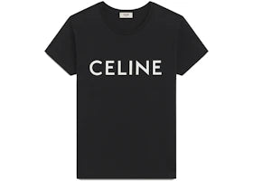 Celine Cotton T-shirt Black/White - vue 360