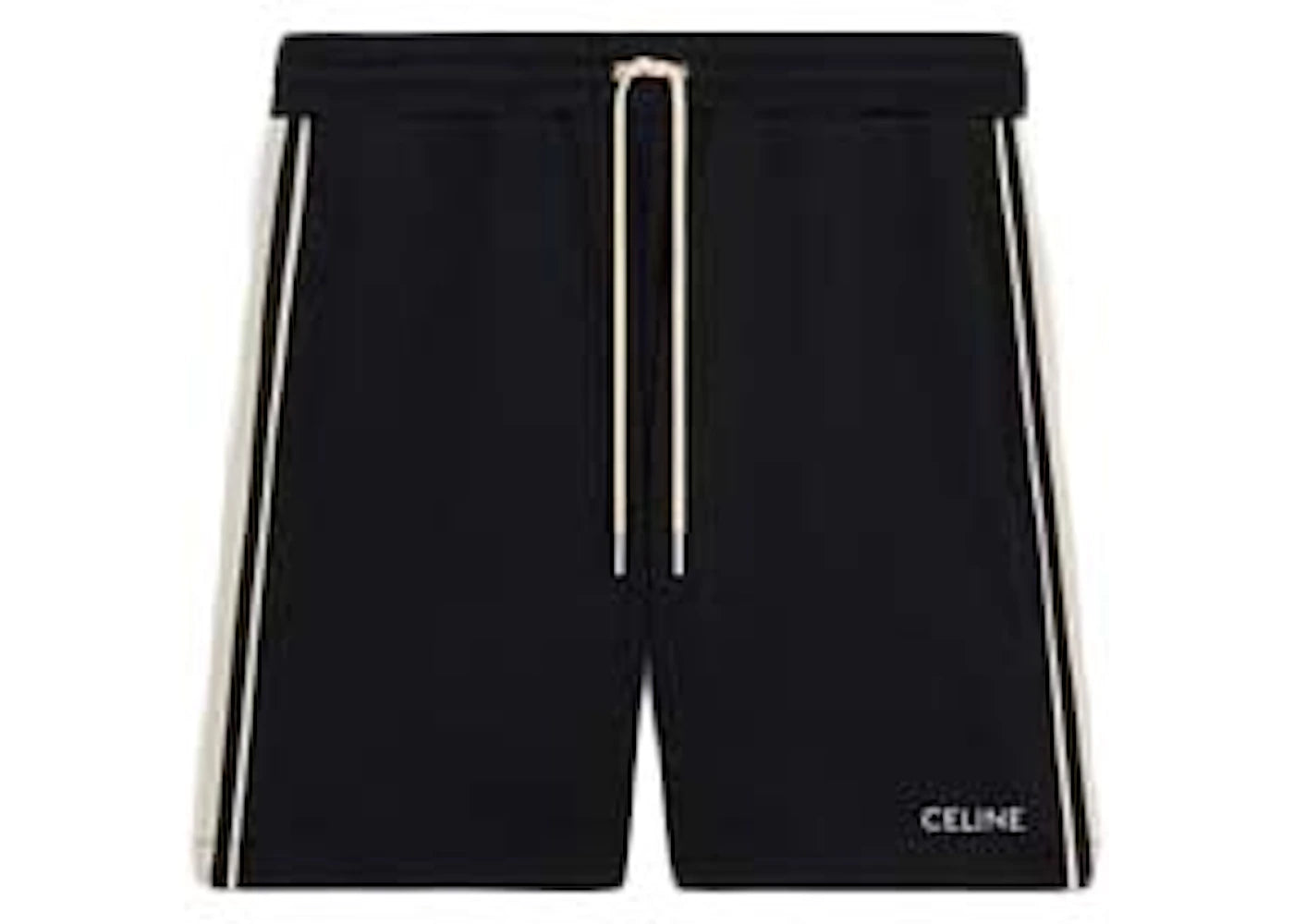 Celine Double Face Jersey Tracksuit Shorts Black/White - vue secondaire A