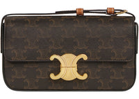 Celine Schultertasche Claude aus Canvas in Hellbraun