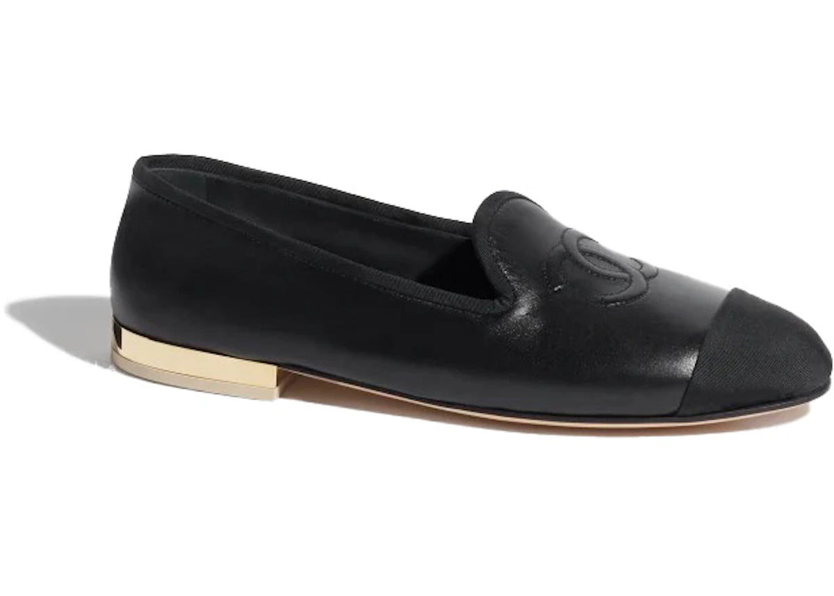 Chanel CC Loafers Black Lambskin - vue secondaire A
