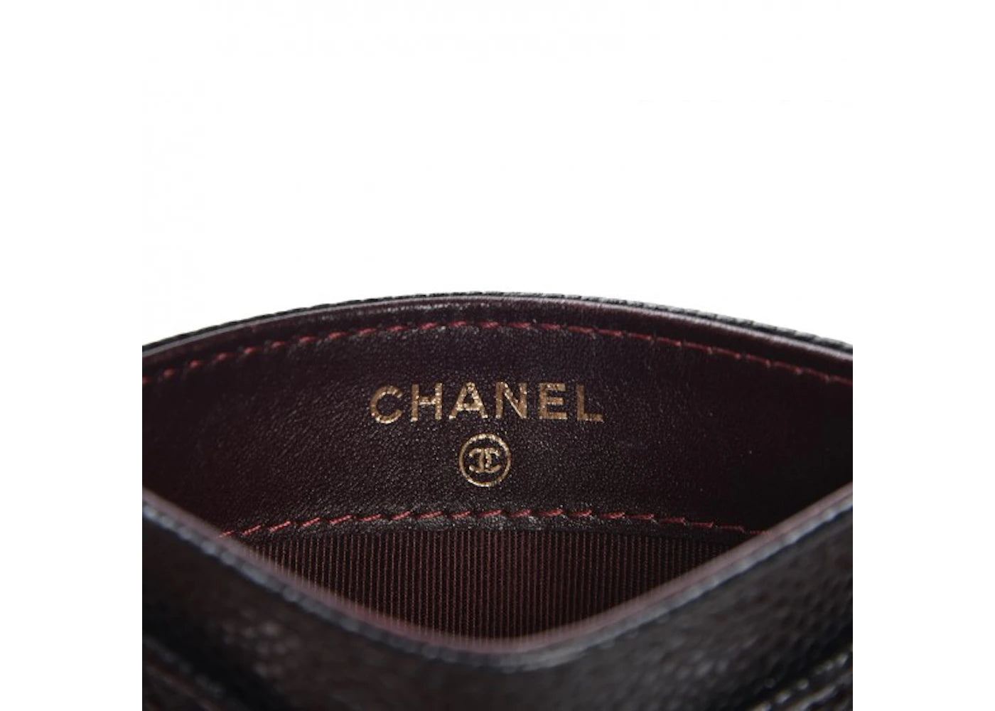 Chanel Classic Card Holder Quilted Caviar Gold-tone Black - vue secondaire B