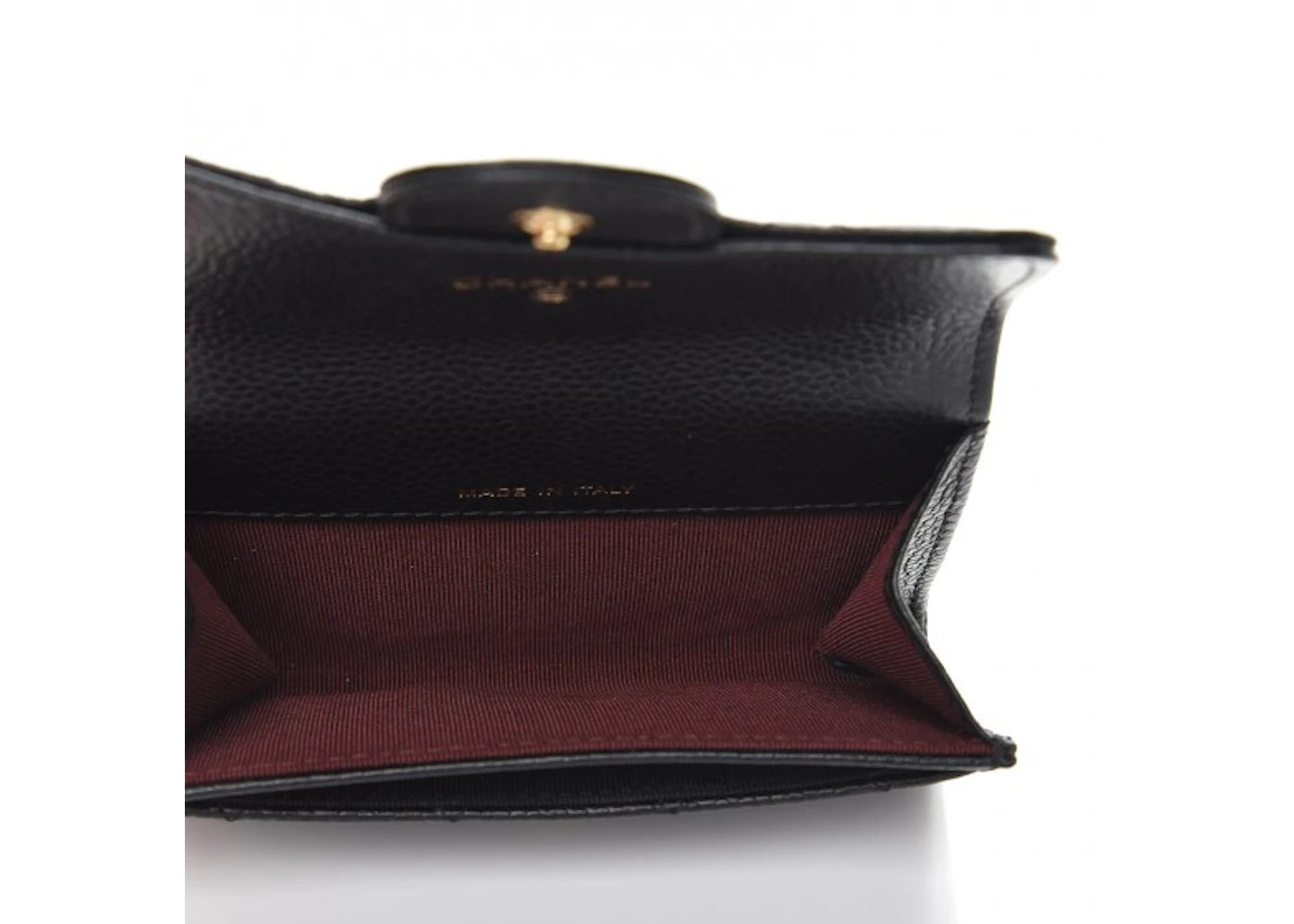Chanel Card Holder Quilted Caviar Gold-tone Black - vue secondaire B