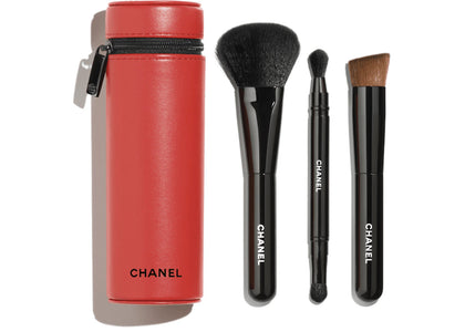 Chanel Codes Couleur Limited-Edition Collection of 3 Essential Brushes 121 - PREMIÈRE DAME - authentic Chanel product