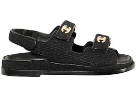 Chanel Dad Sandal Black Knit - vue 360
