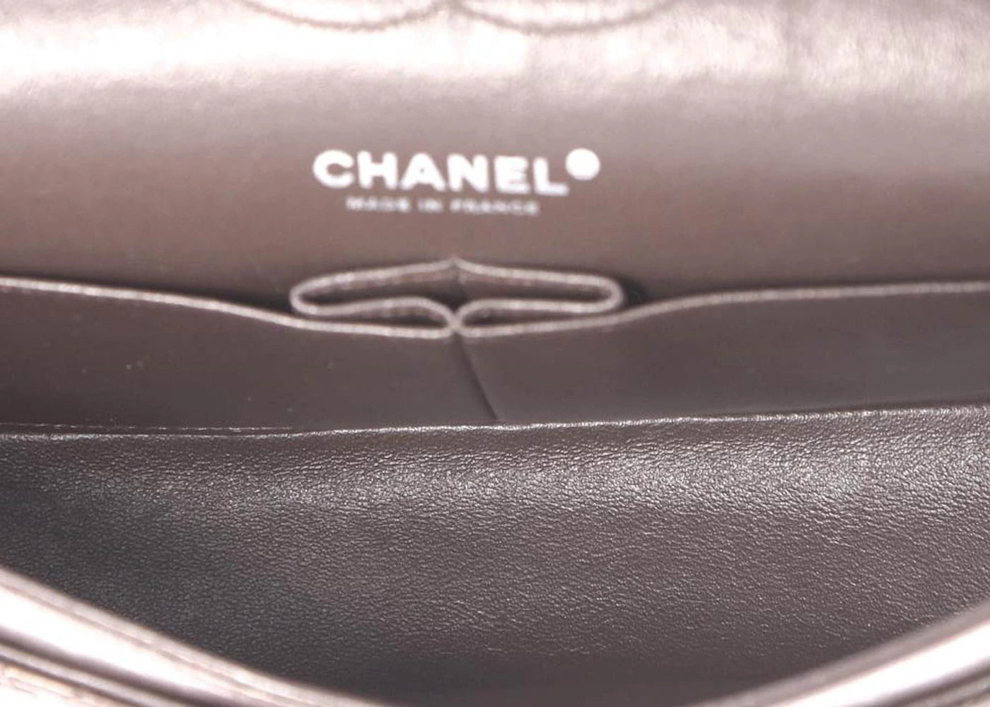 Chanel Double Flap Diamond Quilted Medium Dark Brown - vue secondaire B