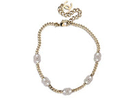 Chanel Interlocking Choker Necklace Gold/Silver/Crystal