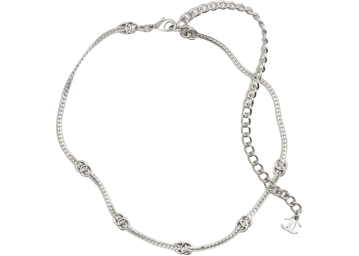 Chanel Metal Choker Silver (ABE255 B18058 NZS81) - vue 360