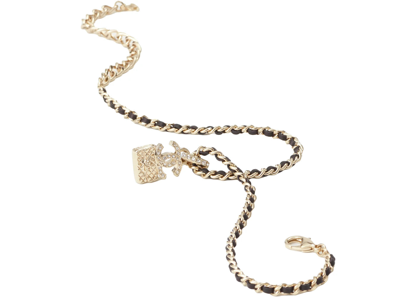 Chanel Necklace Gold/Black/Crystal (ABB548 B14173 NR627) - vue secondaire B