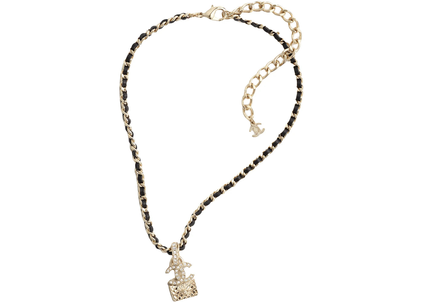 Chanel Necklace Gold/Black/Crystal (ABB548 B14173 NR627) - vue secondaire A