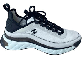 Chanel Suede Trainer White Black Suede (Women's)
