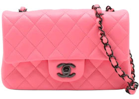 Chanel Timeless Classic Mini Flap Hot Pink - vue 360