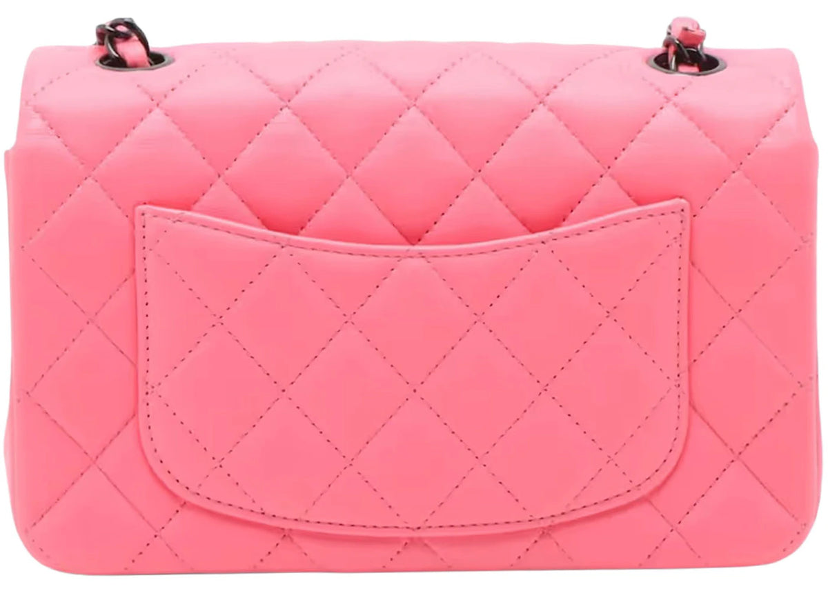 Chanel Timeless Classic Mini Flap Hot Pink - vue secondaire B