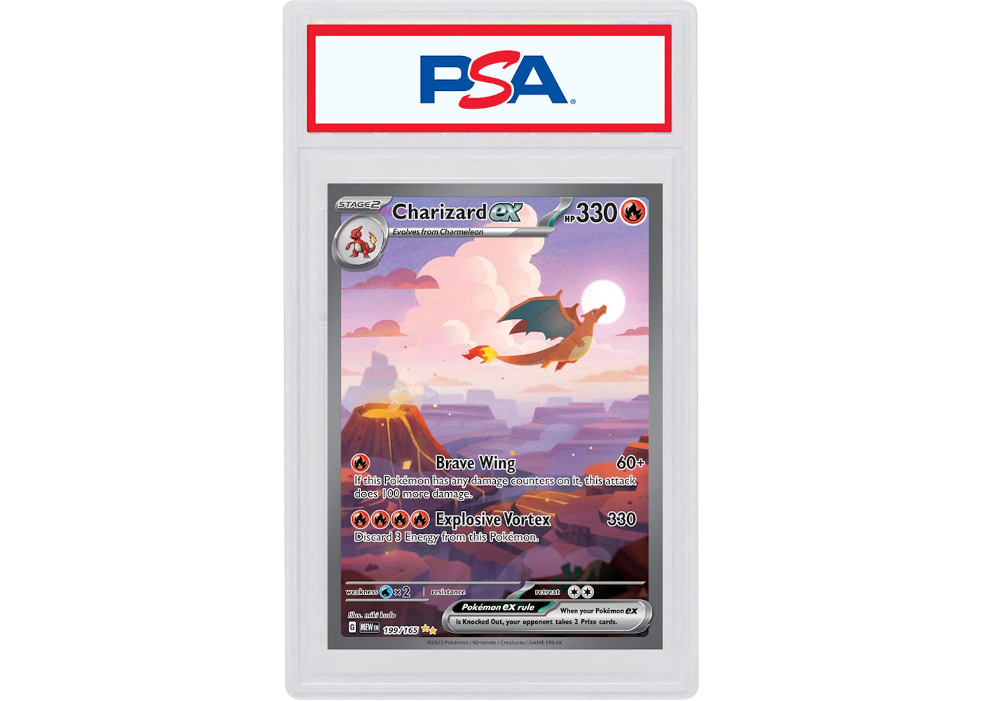 Charizard ex 2023 Pokémon Scarlet & Violet 151 Special Illustration Rare #199/165 (PSA or BGS Graded) - vue 360