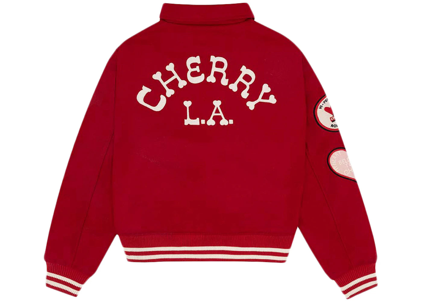 Cherry LA Hochleistungs-Collegejacke (Rot) Collegejacke Rot - vue secondaire A