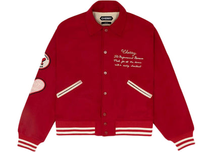 Cherry LA Hi-Performance Varsity Jacket (Red) Varsity Jacket Red - authentic Cherry LA apparel