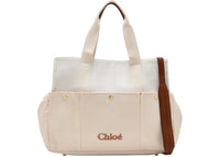 Chloe Logo-embroidered Changing Bag Beige