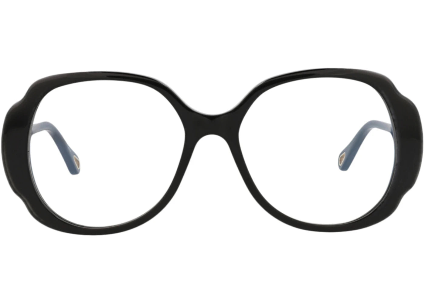 Chloe Round-Frame Recycled Acetate Sunglasses Black Black Transparent (CH0196S-30014696-001) - vue 360