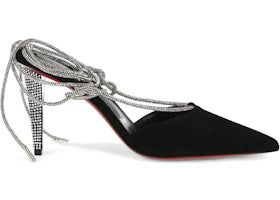 Christian Louboutin Astrid Lace Strass Pointed-Toe Pumps Black (Women's) - vue 360