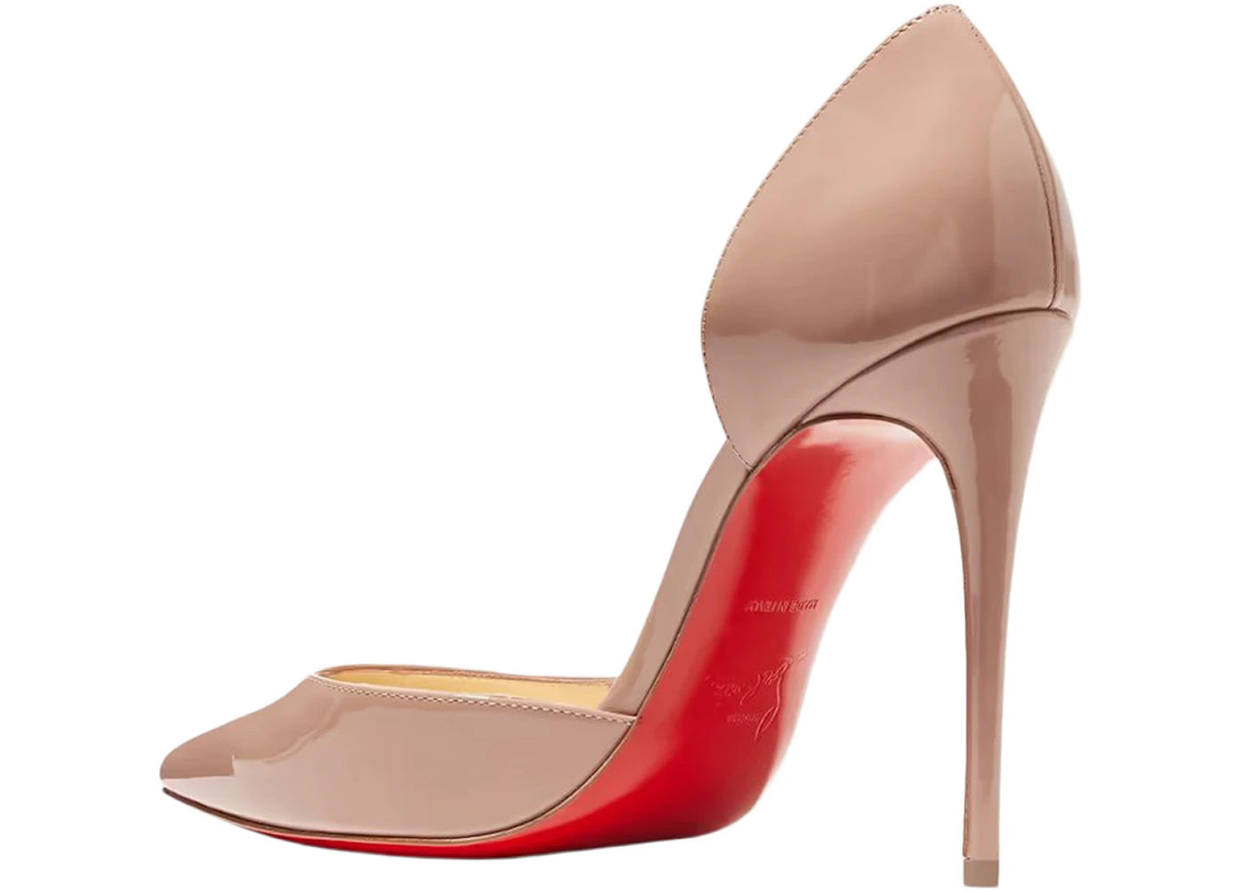 Christian Louboutin Iriza 100mm Pump Nude Patent Leather - vue secondaire B