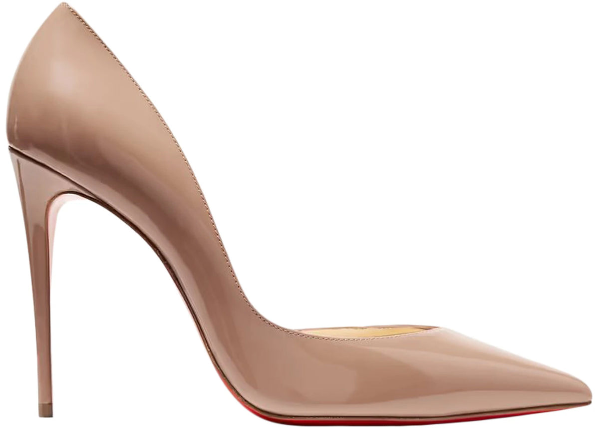Christian Louboutin Iriza 100mm Pump Nude Patent Leather - vue secondaire A