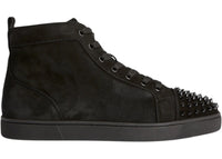 Christian Louboutin Lou Spikes Flat Black Black